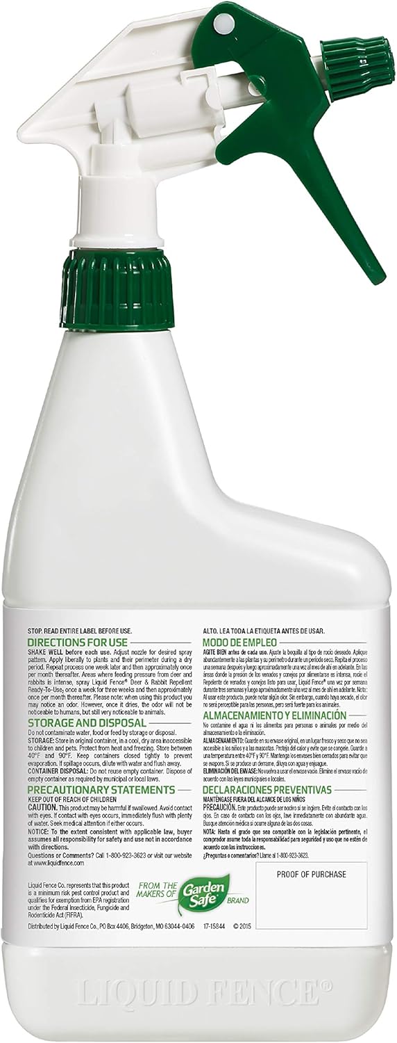 Deer & Rabbit Repellent Ready-to-Use, 32 oz G89165