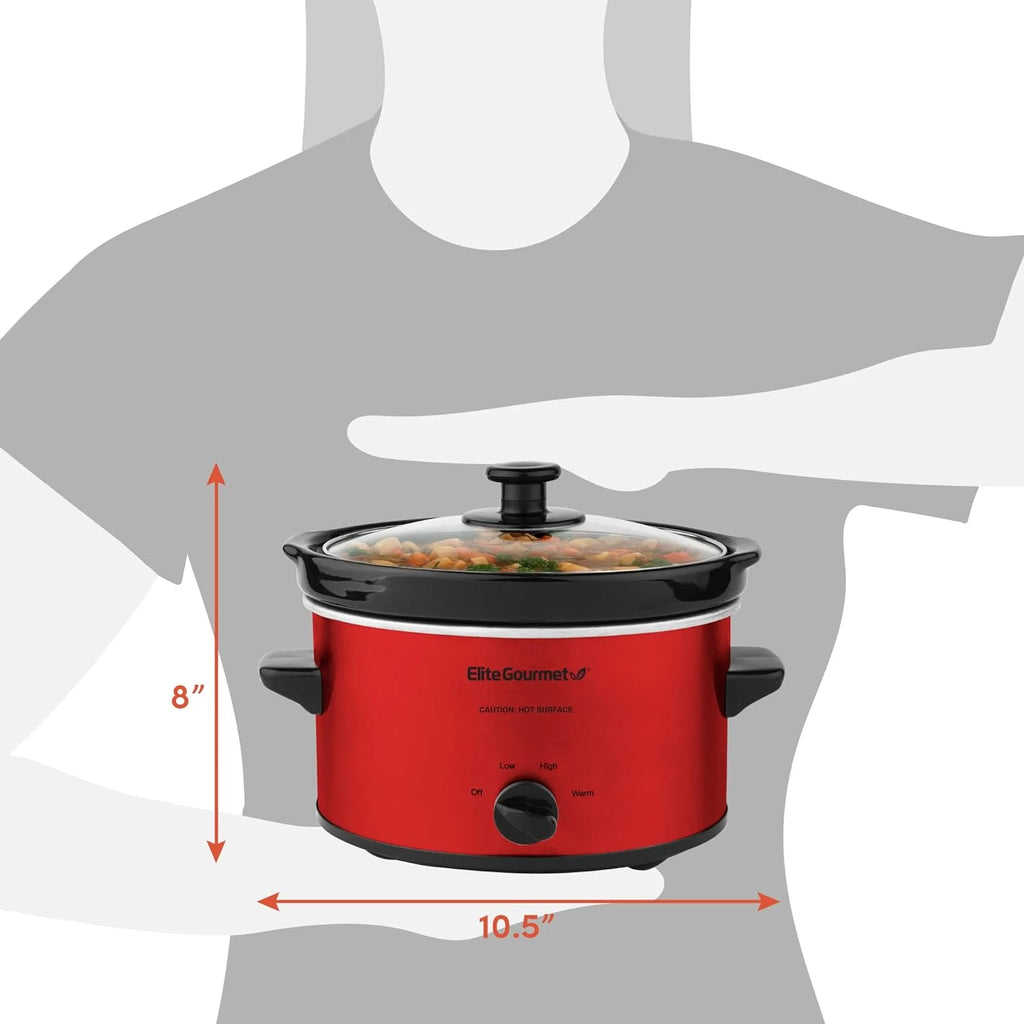 Electric Oval Slow Cooker, Adjustable Temperature, 2 Quart P2985