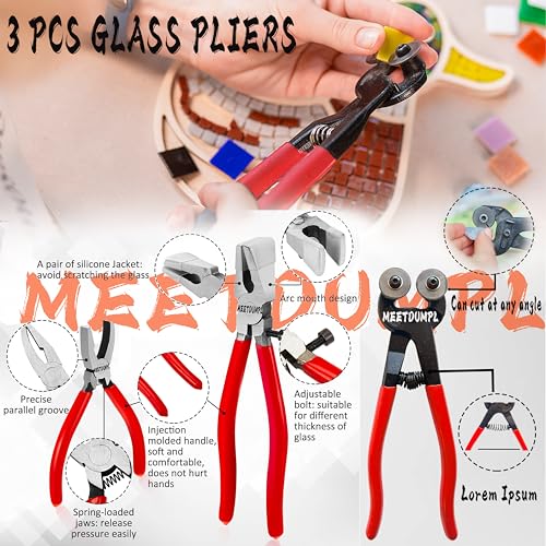 Stained Glass Kit for Adults with Grinder, Soldering Iron, and Cutter F404025