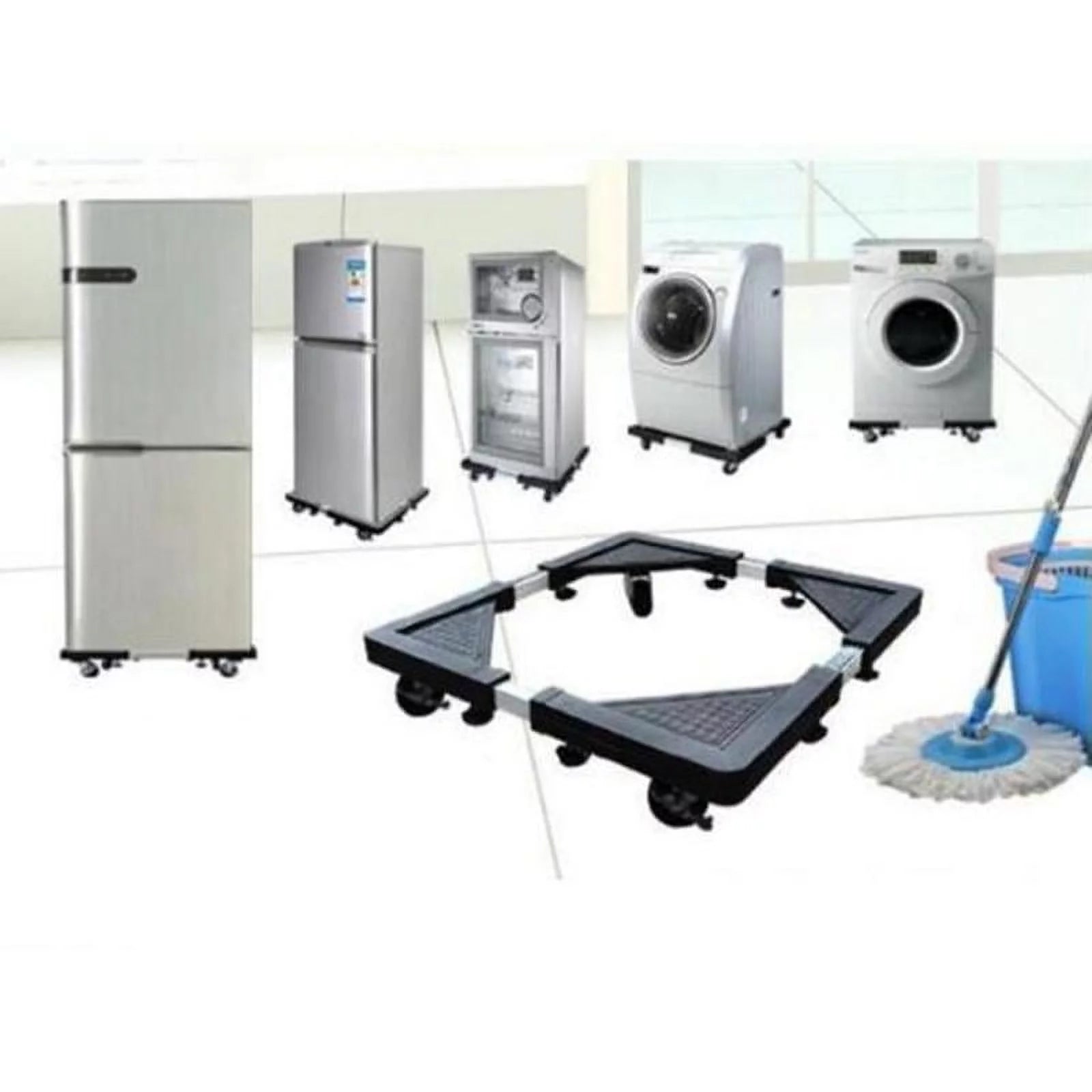 Roller Base Stand for Washing Machine Refrigerator - 32x32cm Z54211