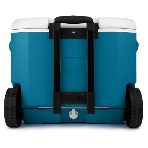 60qt Rolling Cooler with Wheels, Insulated Portable Chiller P88295