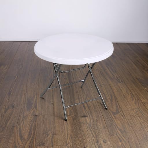 Portable 4 Foot Plastic Folding Table, Indoor Outdoor Heavy Duty, White R80992