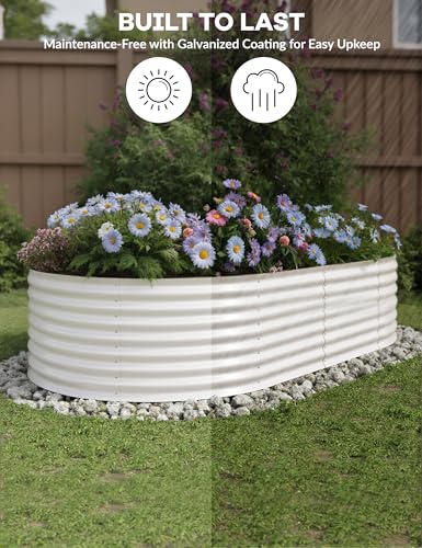 Galvanized Raised Garden Bed for Vegetables, Flowers, Outdoor D165
