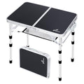 Sportneer Camping Table: Adjustable Height Small Folding Table 23.6" L x 15.7" W 3 Height with Mesh Layer - Compact & Portable Camping Essentials for Outdoor Camp Garden Picnic BBQ Dining Cooking