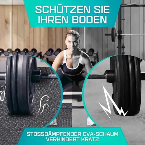 Puzzle Exercise Mat for Home Gym, EVA Interlocking Foam Floor Tiles with Border I79139