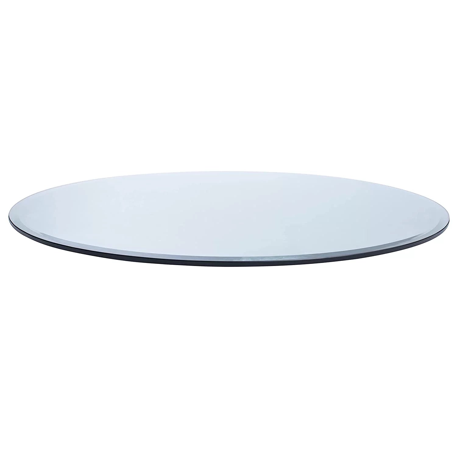 27" Round Tempered Glass Table Top with Polished Edge D437253