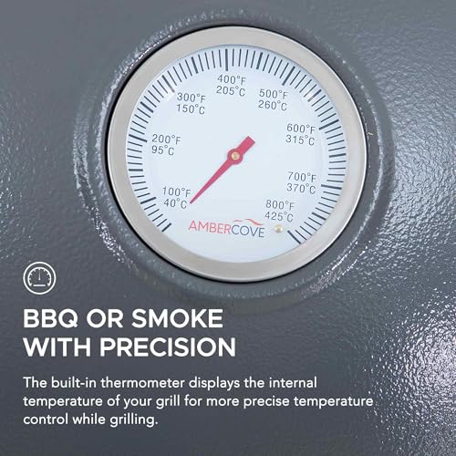 Charcoal Kamado Grill with Pizza Stone and Wheels Q84418