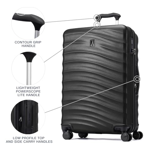 Hardside Expandable Carry-On Luggage with 8 Spinner Wheels and TSA Lock J560758