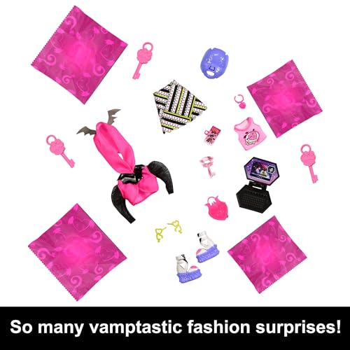 Monster High Skulltimate Secrets Neon Frights Doll & Accessories, Toralei Stripe with Dress-Up Locker & 19+ Surprises R9605