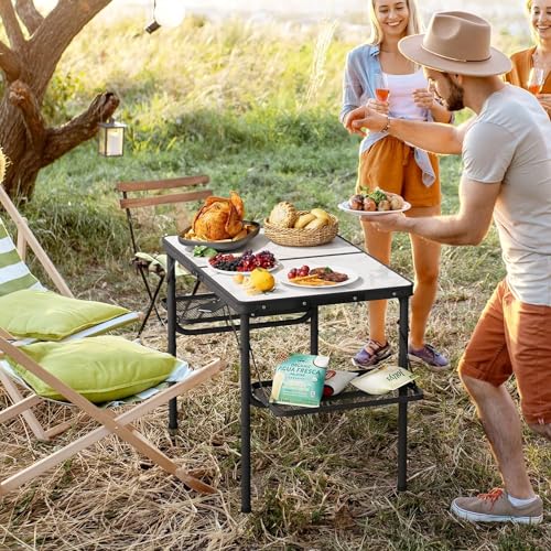 Folding Camping Table Small 2ft Portable Aluminum W647