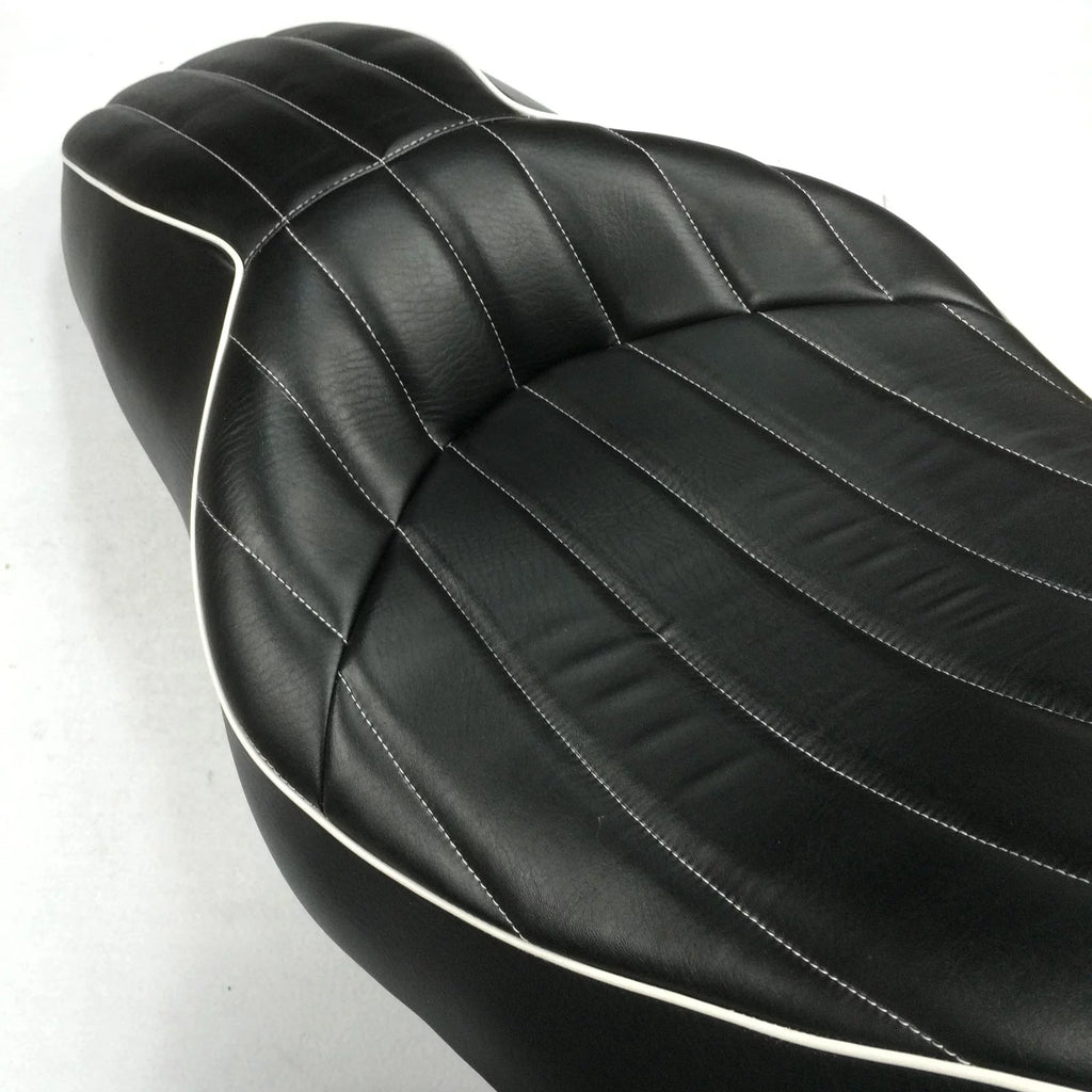 Motorcycle Leather Seat 2-up Vertical Stripes Style C239568