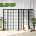 6 Panel Folding Shoji Screen Room Divider, 5.9 Ft, Natural J6469