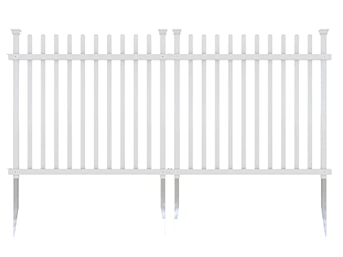 No Dig Vinyl Fence 44" W x 41" H White N77754