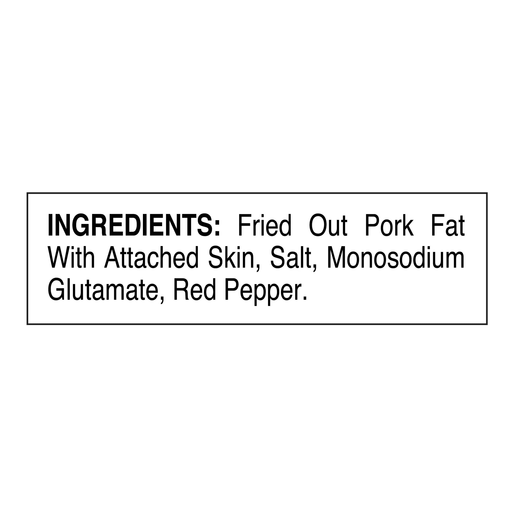Fried Pork Cracklin Strips Mildly Seasoned with Red Pepper, 3.5 oz. Bags (3 Bags) A295796
