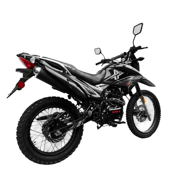Enduro 250cc Motorcycle Dual Sports Dirtbike, 5 Speed, Black O81462