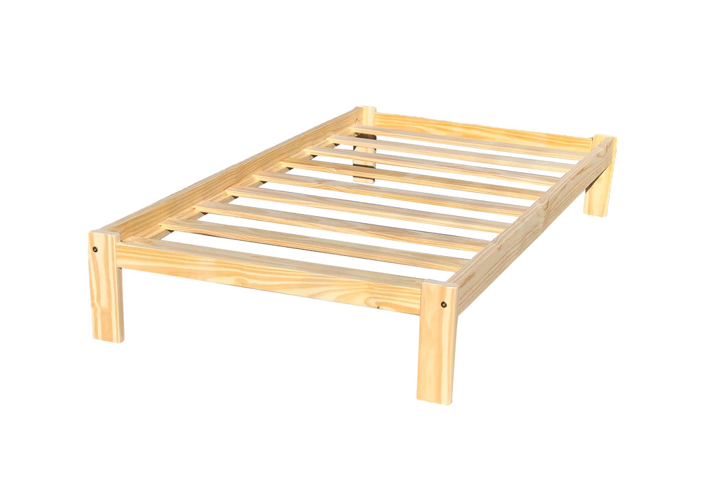 Twin Size Solid Pine Wood Platform Bed D578