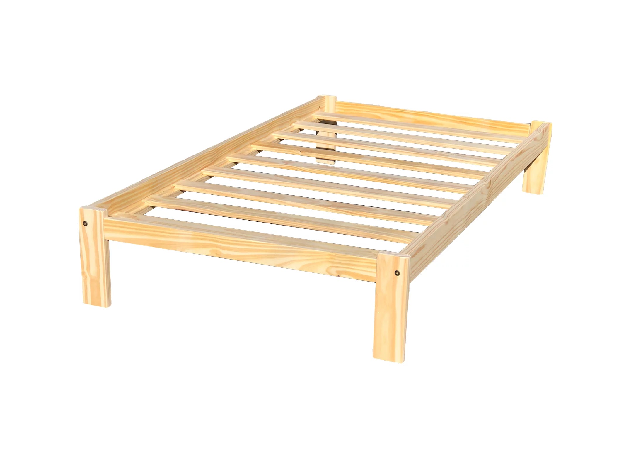 Twin Size Solid Pine Wood Platform Bed D578