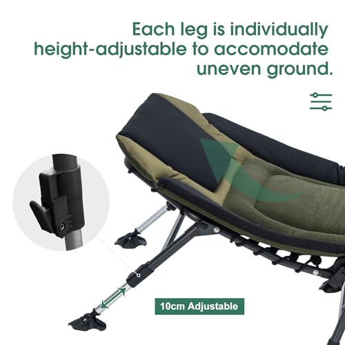 Folding Camping Cot with Mattress for Adults, Portable Outdoor Lounger Z62169