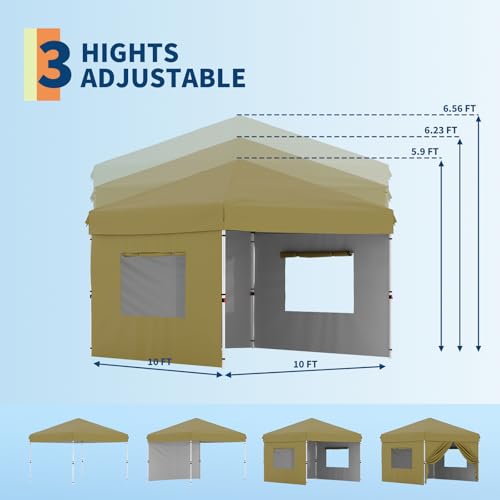 Pop Up Canopy Tent with Roller Bag and Adjustable Height O962