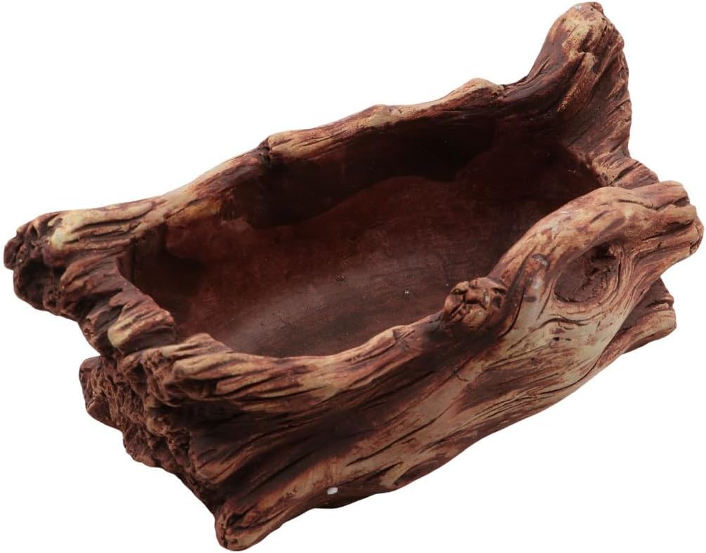 Wood Stump Planter with Drainage Hole for Succulents W12399