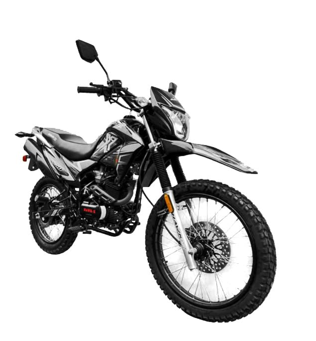 Enduro 250cc Motorcycle Dual Sports Dirtbike, 5 Speed, Black O81462