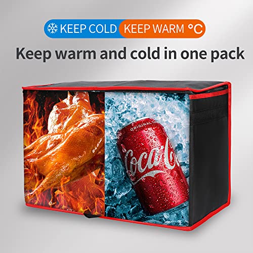 Insulated Food Delivery Bag Hot Cold Meal Carrier Cooler Tote K646948