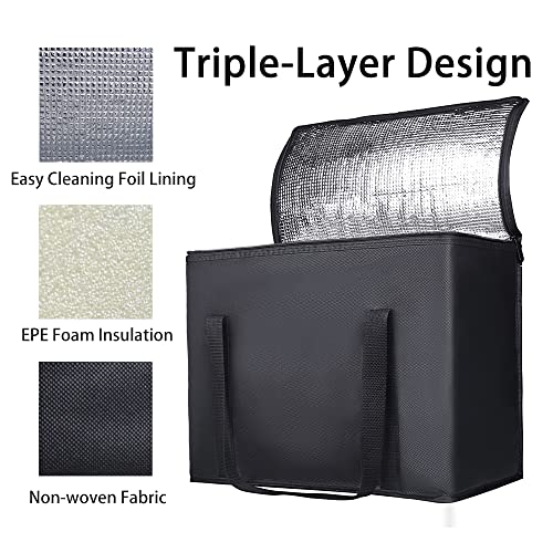 Insulated Food Delivery Bag Hot Cold Meal Carrier Cooler Tote K646948