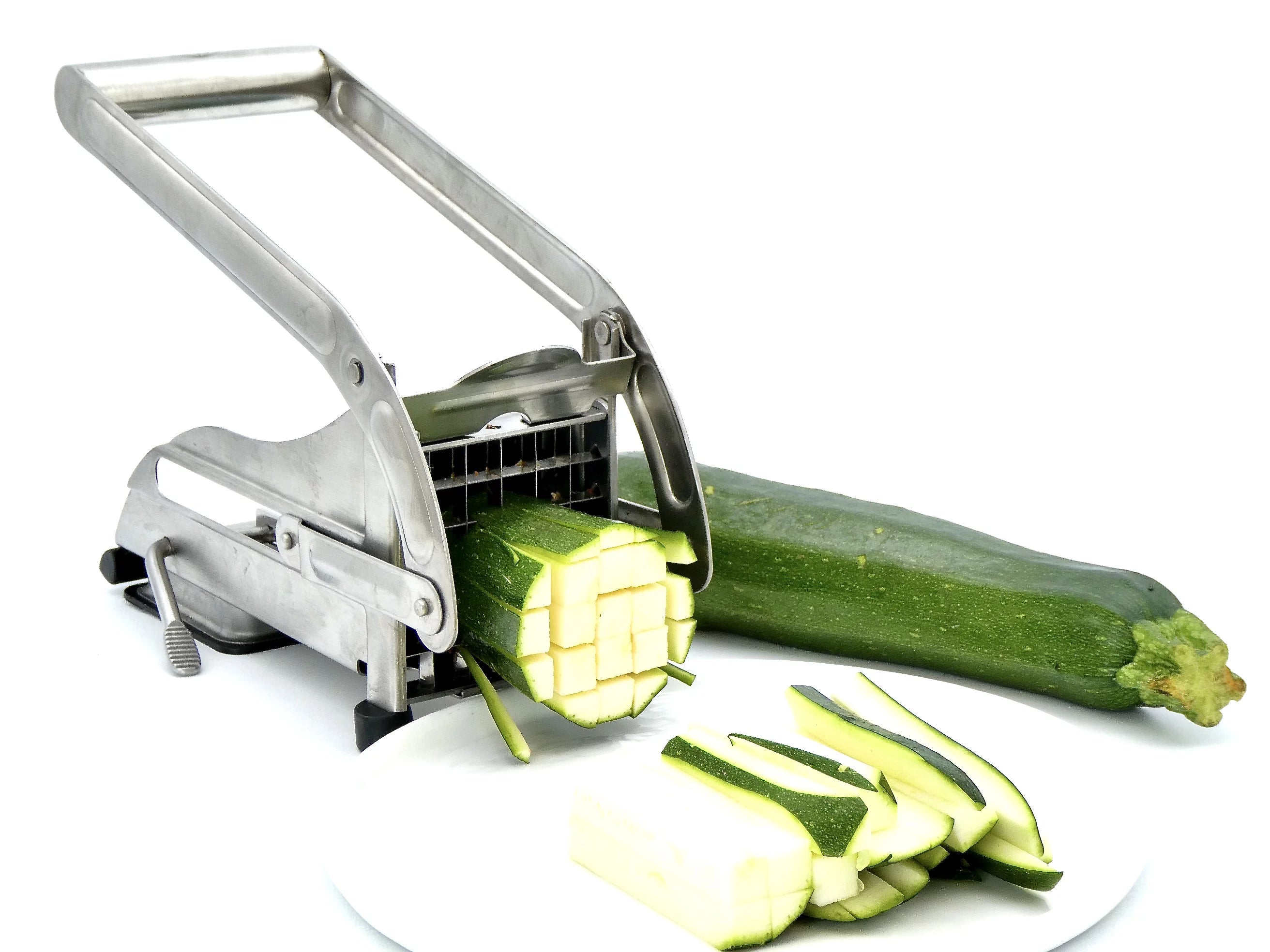 French Fry Cutter Potato Slicer with 1/2 and 1/3-Inch Blades, Stainless Steel H803