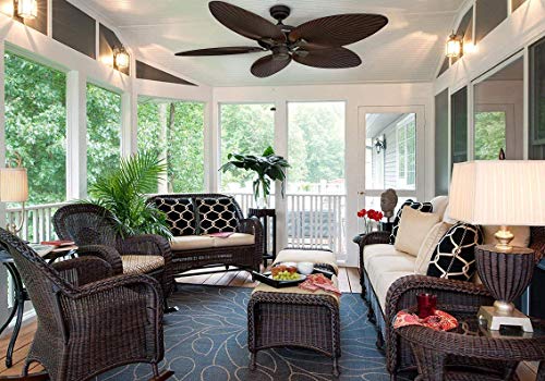 Tropical Indoor Outdoor Ceiling Fan with Light, 52 Inch W715
