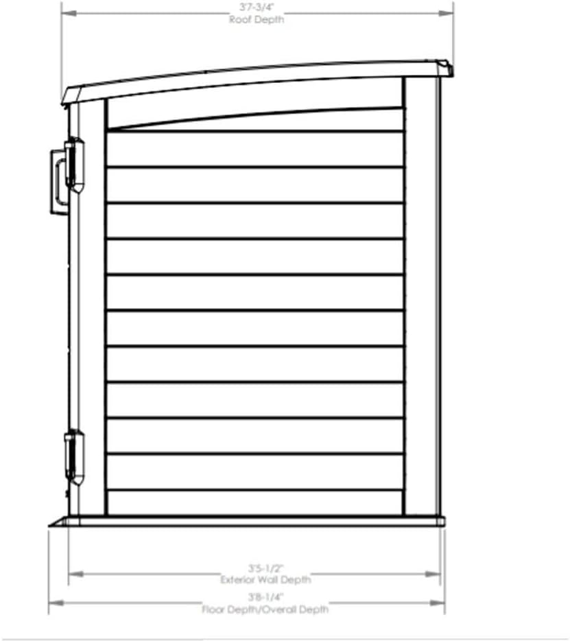 Horizontal Storage Shed with Floor P9814