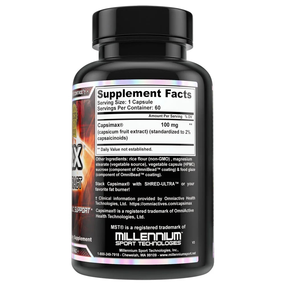 Capsimax Supplement 60 Servings, 100mg V Capsules E961720