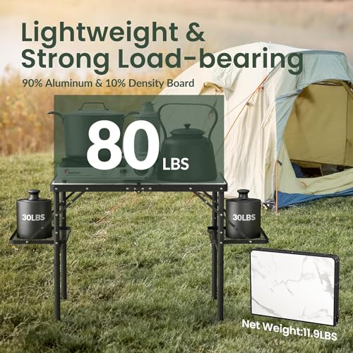Folding Camping Table Small 2ft Portable Aluminum W647