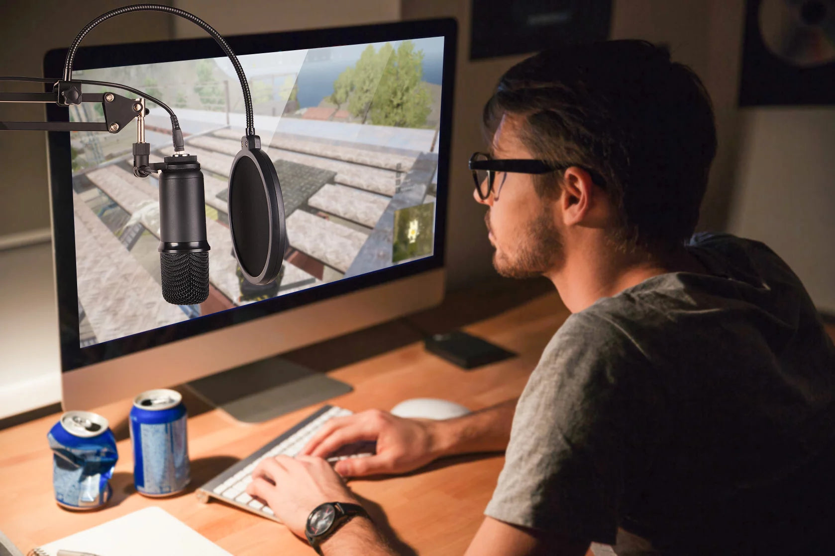 USB Microphone Bundle for Computer Recording Podcasting Gaming Streaming X79762