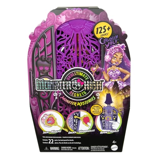 Monster High Skulltimate Secrets Neon Frights Doll & Accessories, Toralei Stripe with Dress-Up Locker & 19+ Surprises R9605