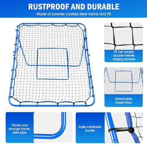 Volleyball Baseball Softball Rebounder Net for Outdoor Indoor Training L56619