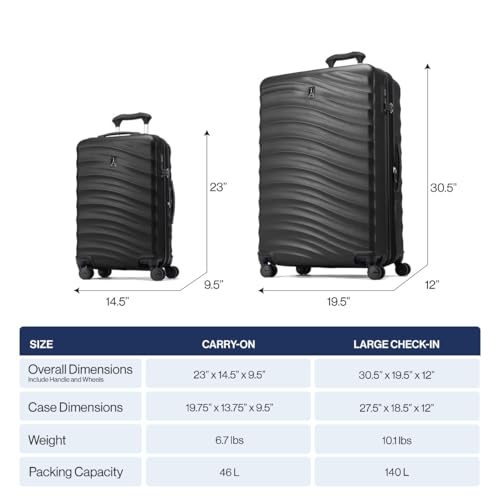 Hardside Expandable Carry-On Luggage with 8 Spinner Wheels and TSA Lock J560758