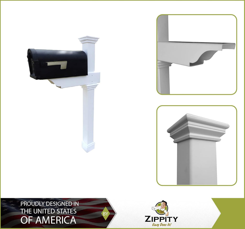 Classica Mailbox Post, White N12396