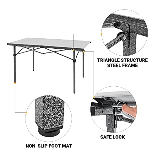 Folding Camping Table Portable Aluminum Roll Up Lightweight for Outdoor Picnic F98743