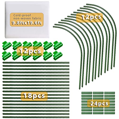 Greenhouse Hoops Grow Tunnel for Raised Garden Beds, DIY Plant Support Stakes D760312