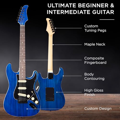 Beginner Electric Guitar Starter Kit with Case, Amp, and Accessories G63095