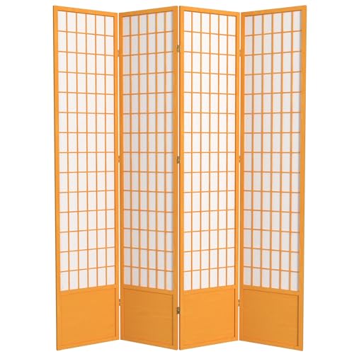 7 ft. Tall Window Pane Shoji Screen Room Divider, 3 Panels T5246
