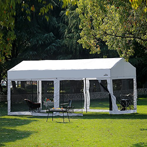 10x20 ft Pop Up Rectangular Canopy with Removable Sidewalls and Carry Bag B839031