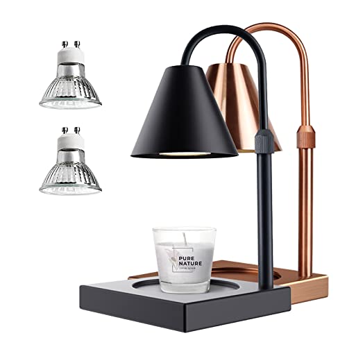 Dimmable Metal Candle Warmer Lamp, Height Adjustable for Large Jars E992317