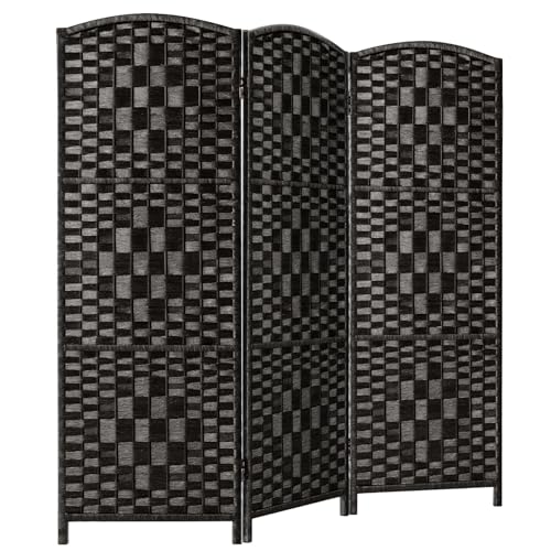 3 Panel Folding Room Divider, Privacy Screen, Dark Mocha S685