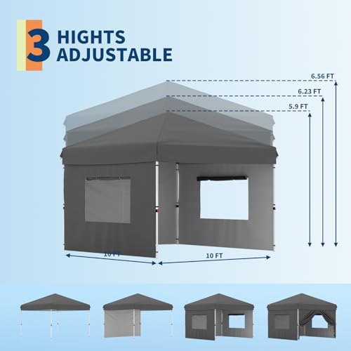 Pop Up Canopy Tent with Roller Bag and Adjustable Height O962