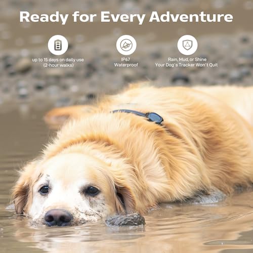 GPS Dog Tracker for No-Signal Areas, Real-Time Pet Locator for Hiking and Camping J9454