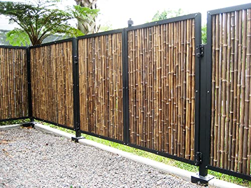 Natural Bamboo Fencing Garden Screen Rolled Fence Panel 6 ft H x 8 ft L D6994