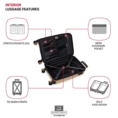 Expandable Hardside Carry-On Luggage with Spinner Wheels and TSA Lock F31623