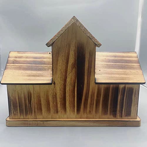 Handmade Wooden Bird House for Outdoor Backyard Decor P367