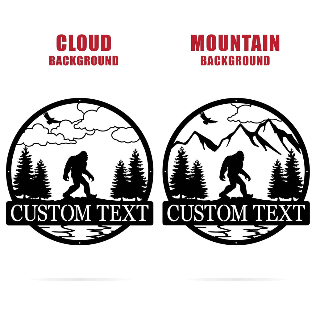 Custom Name Metal Sign Bigfoot Yard Decor V48512